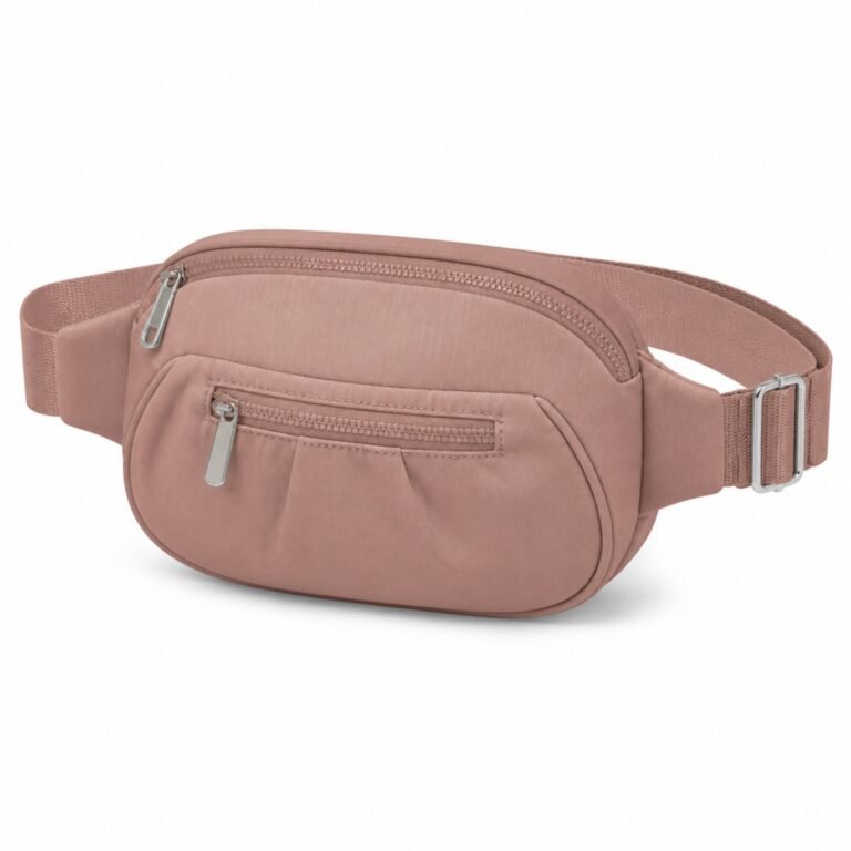KH-BELT-02 Clay Compact Travel Belt Bag, front view on a white background