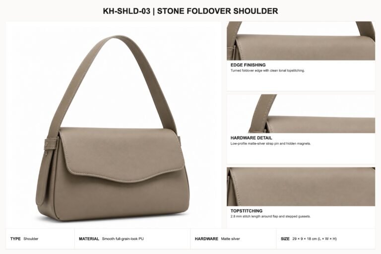 KH-SHLD-03 Stone Foldover Shoulder craft details
