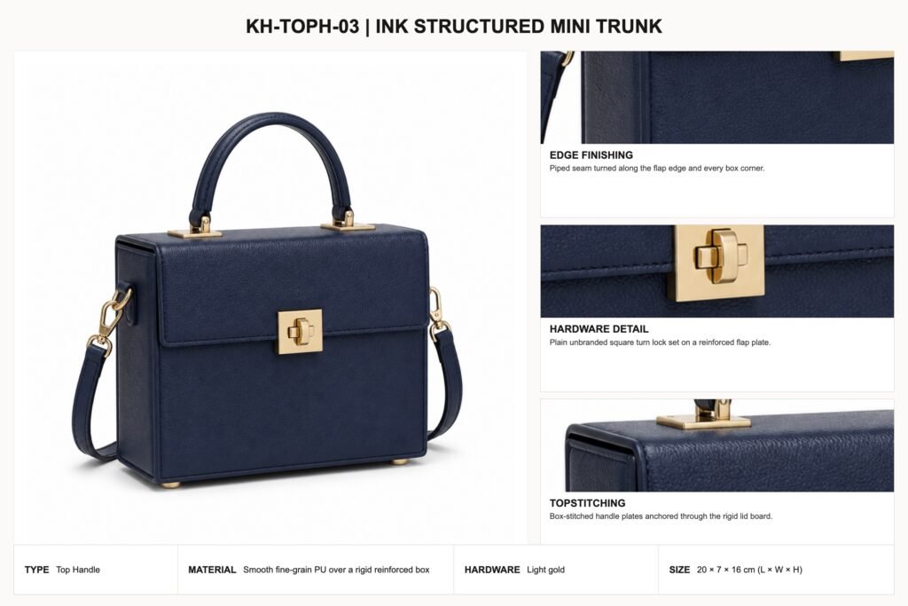KH-TOPH-03 Ink Structured Mini Trunk craft details