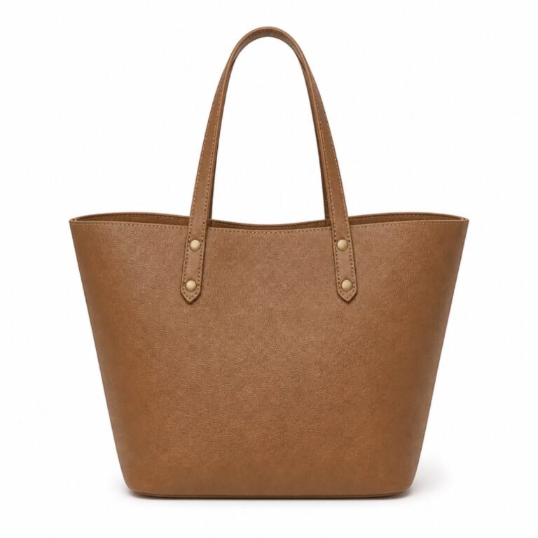 KH-TOTE-01 Soft Wing PU Tote, front view on a white background