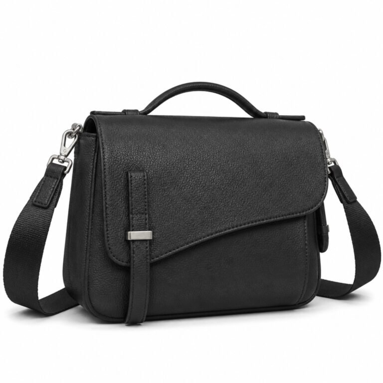 KH-XBOD-02 Black Utility Messenger, front view on a white background
